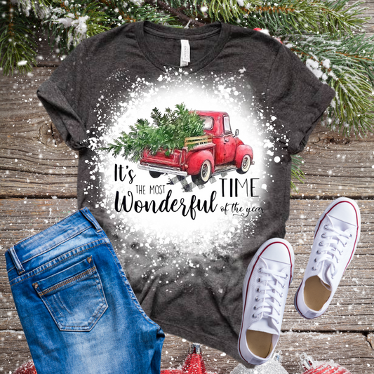 Most Wonderful Time of the Year Bleached T-Shirt