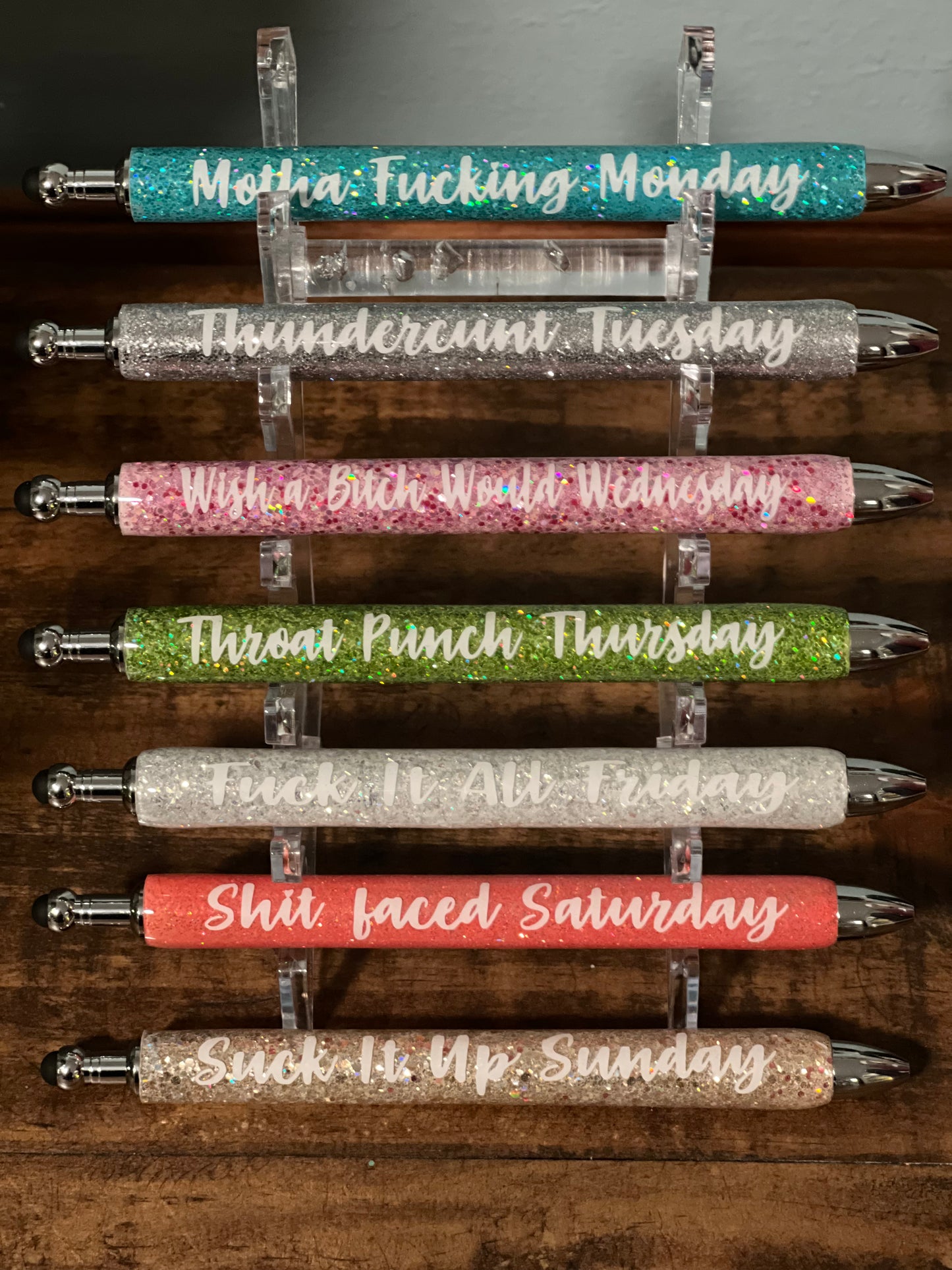 Set of 7 Daily Glitter Gel Pens