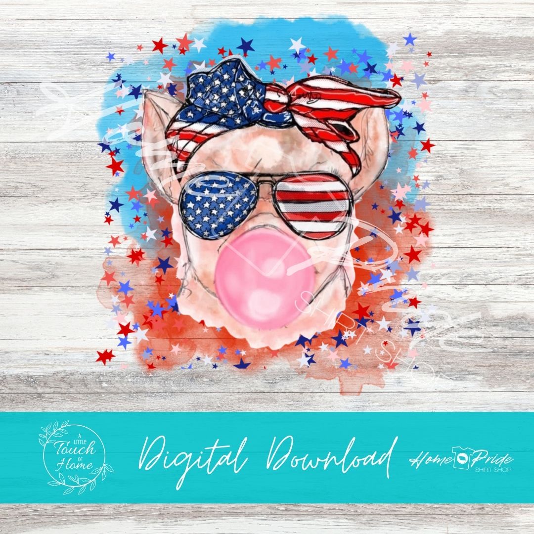 American Pig Sublimation Design