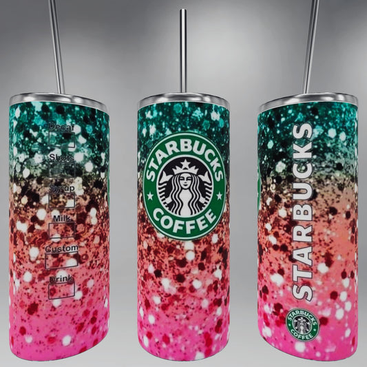 Teal to Pink Ombré Starbucks 20oz Hydro Tumbler