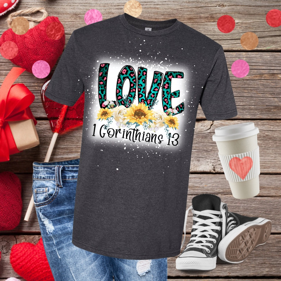 1 Corinthians 13 “Love” Bleached T-Shirt
