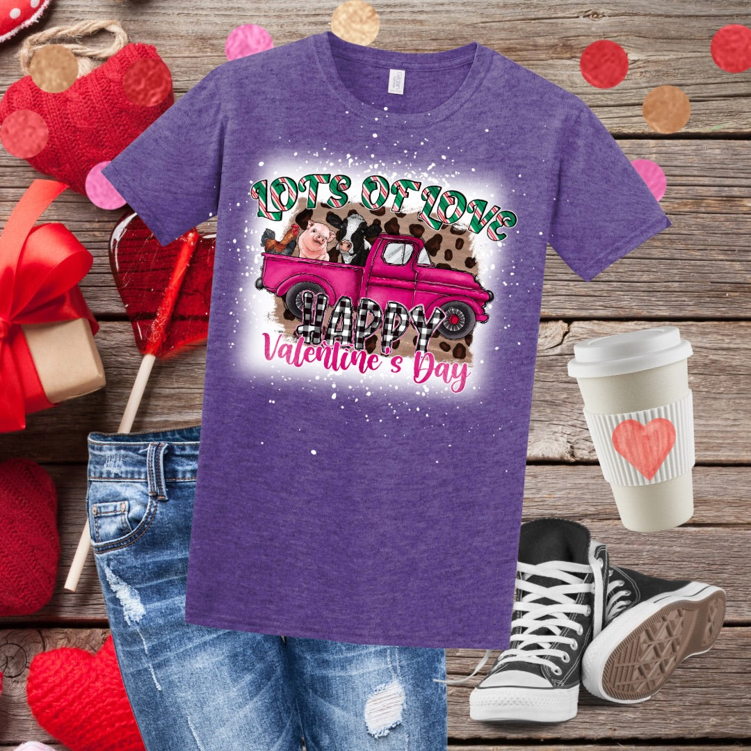 Lots of Love Farm Truck Bleached T-Shirt