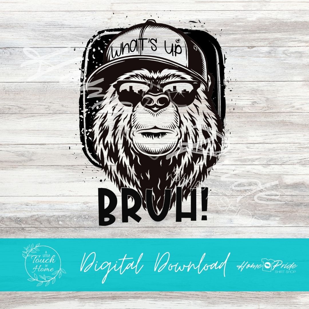 Grizzly Bear Bruh Sublimation Design