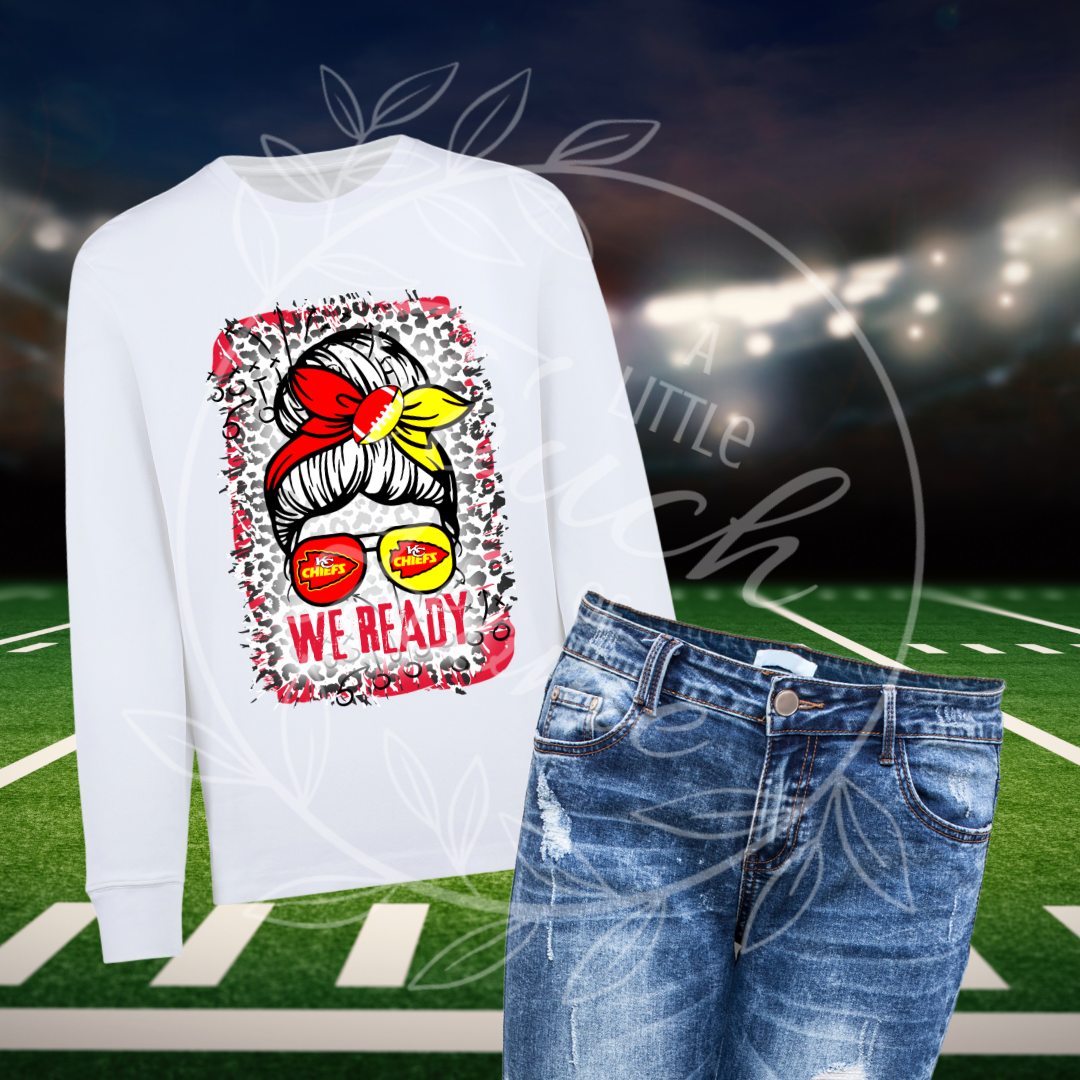 Kansas City Chiefs Messy Bun Shirt