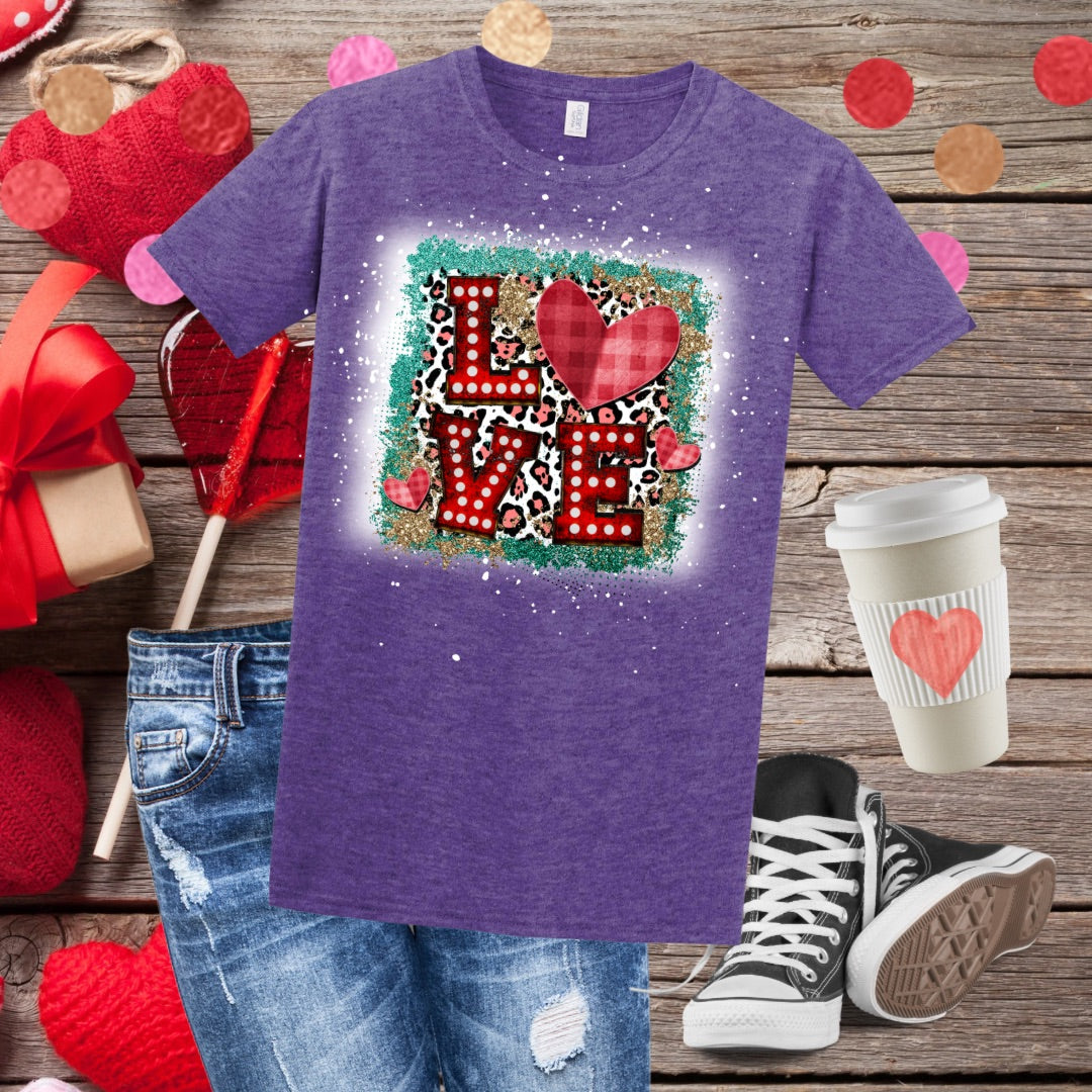 Love Leopard Bleached T-Shirt