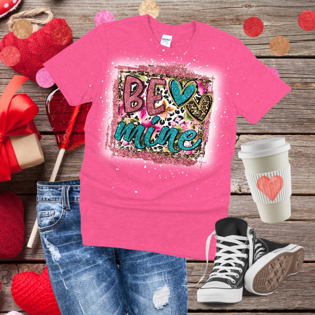 Be Mine Leopard Bleached T-Shirt