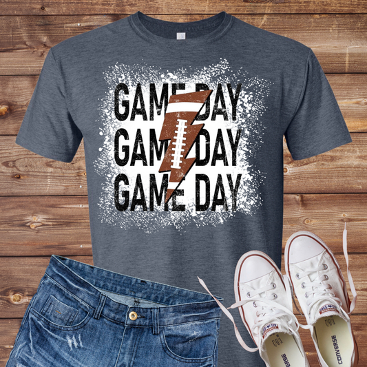 Football Gameday Bleached T-Shirt