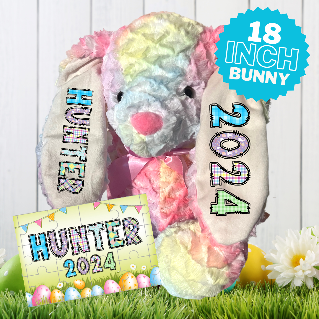 Personalized Easter Bunny With Puzzle