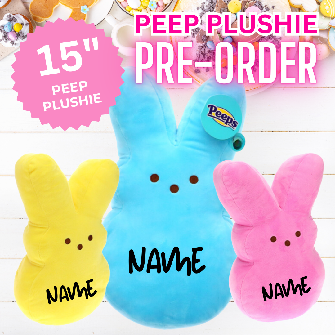 Personalized 15" Peep Marshmallow Easter Plushie
