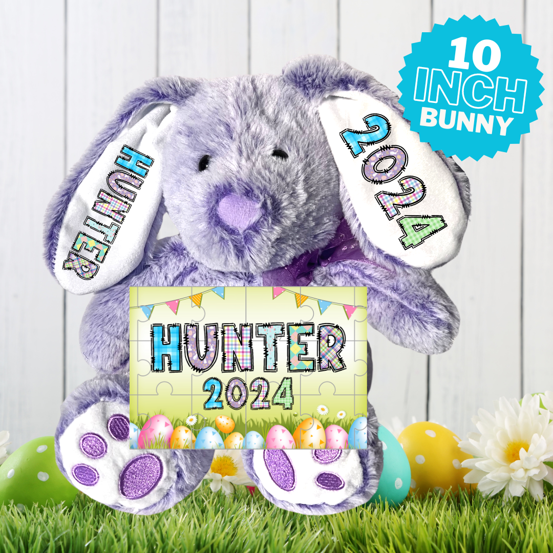 Personalized Easter Bunny With Puzzle