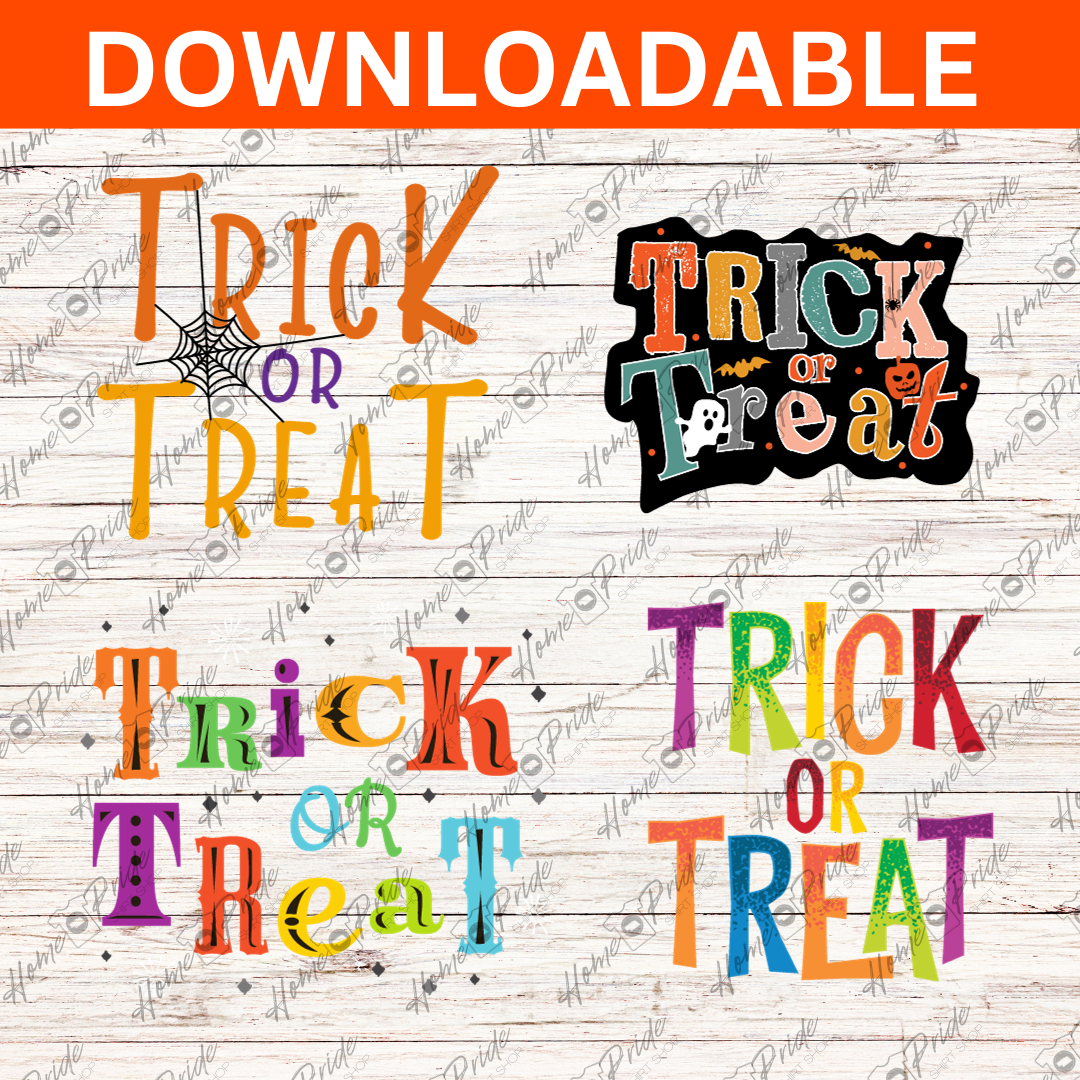 Halloween Trick-Or-Treat Digital Download PNG Bundle