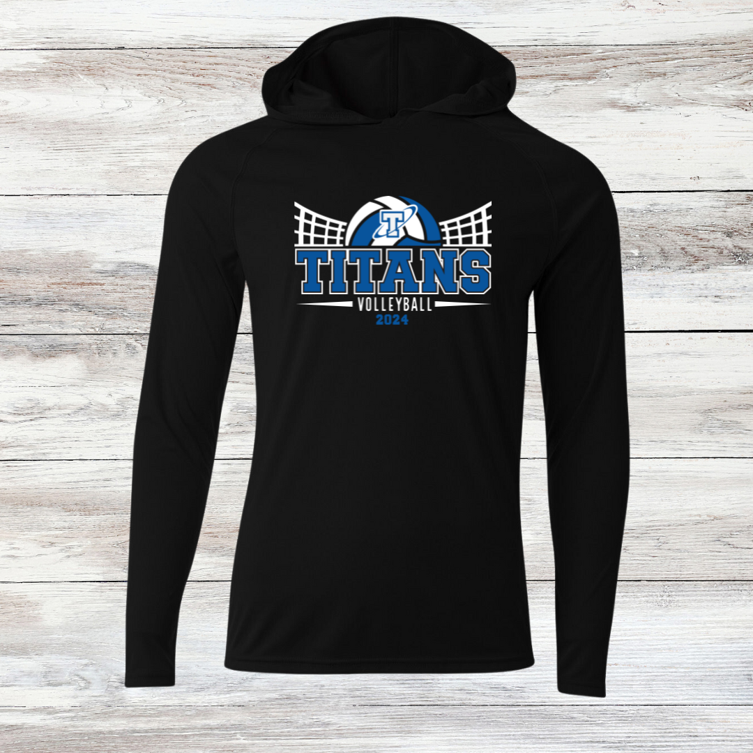 PAPILLION MIDDLE SCHOOL VOLLEYBALL LONG SLEEVE HOODED TSHIRT