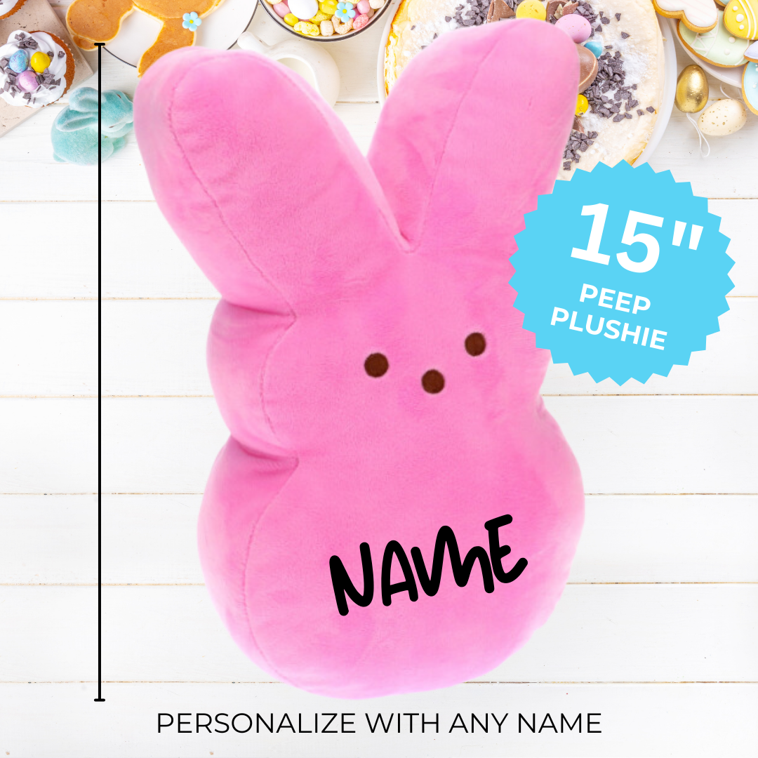 Personalized 15" Peep Marshmallow Easter Plushie