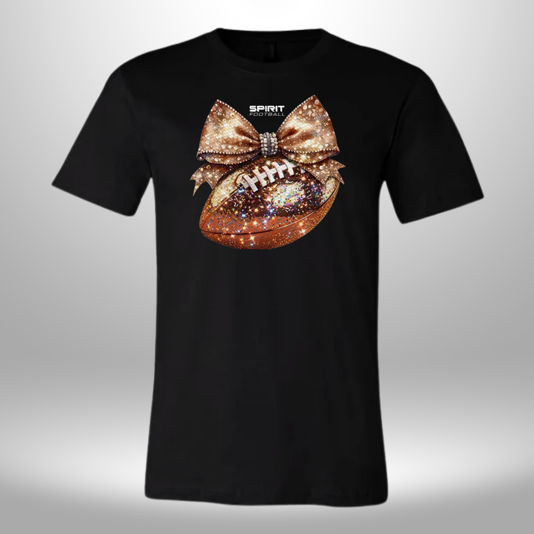 Spirit Ignite Tackle GLITTER Football T-Shirt