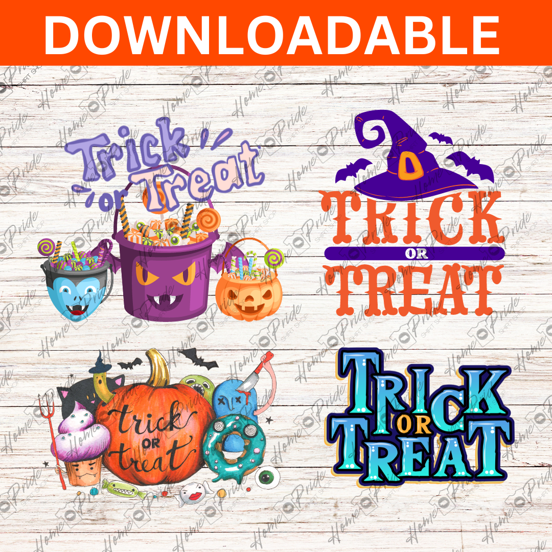 Halloween Trick-Or-Treat Digital Download PNG Bundle