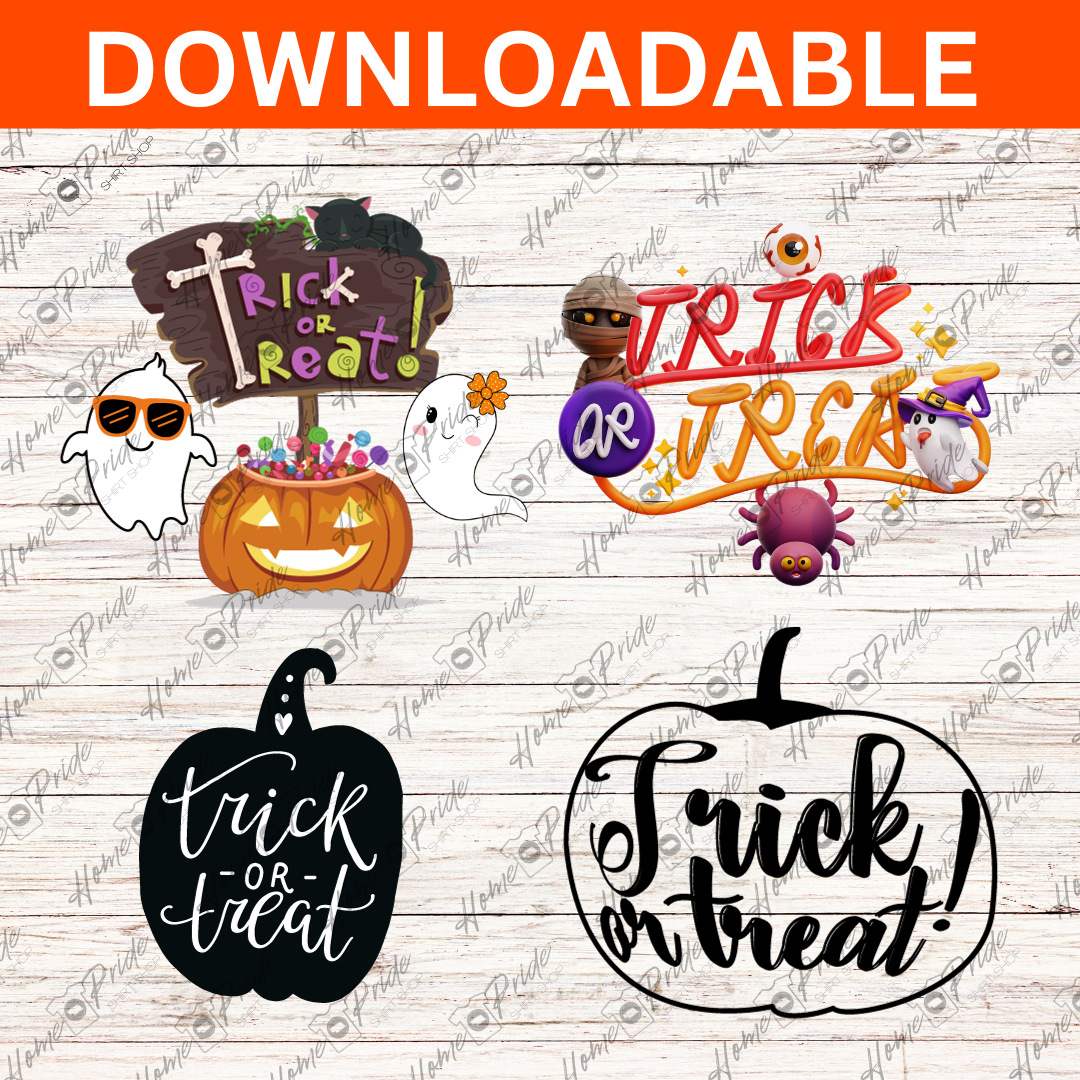 Halloween Trick-Or-Treat Digital Download PNG Bundle