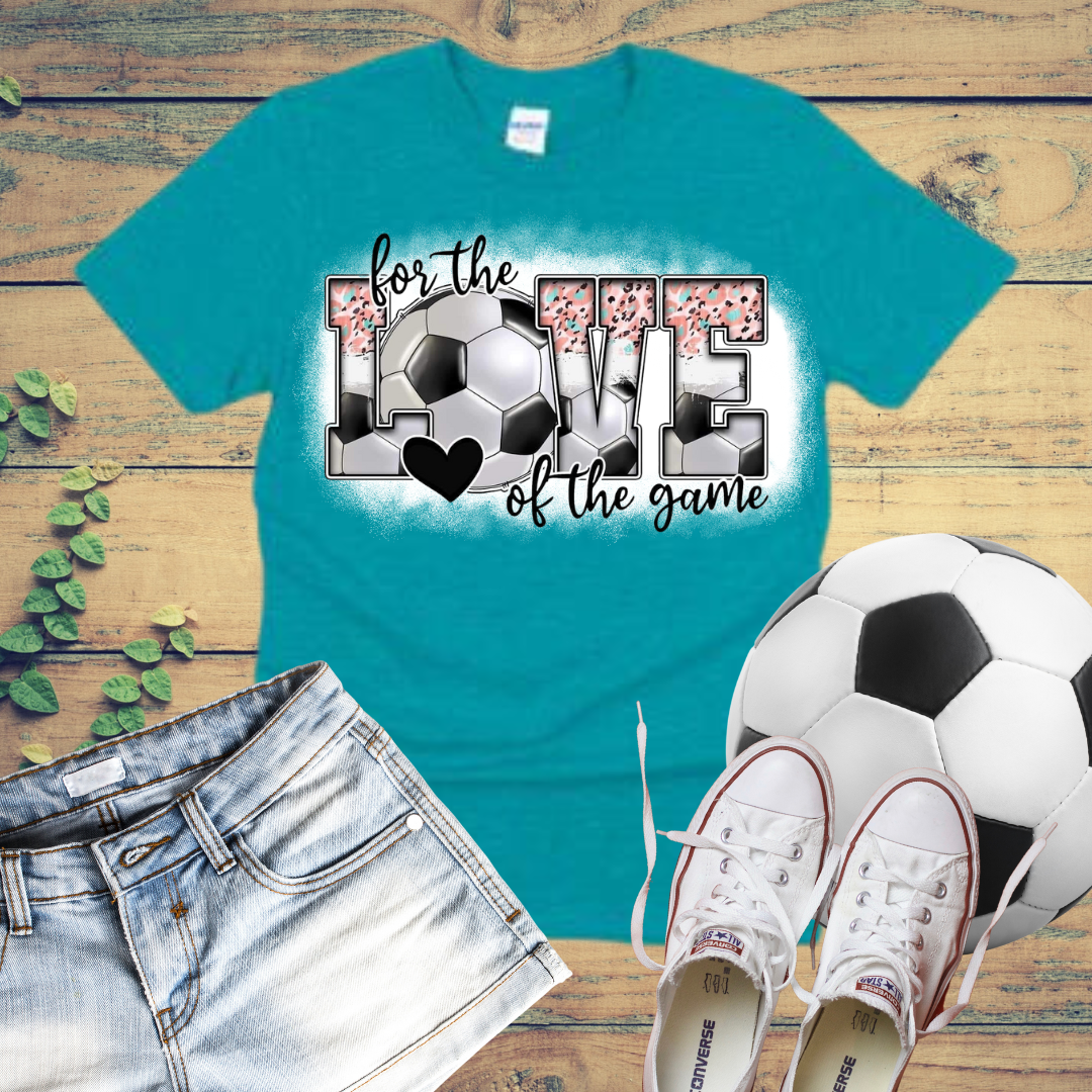 Soccer For the Love of the Game Leopard Bleached T-Shirt