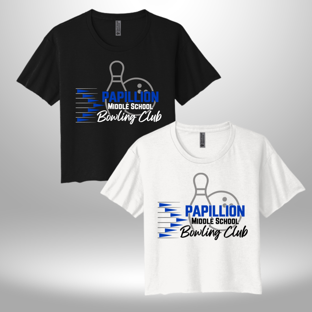 Papillion Middle School Bowling Women's Crop Tee