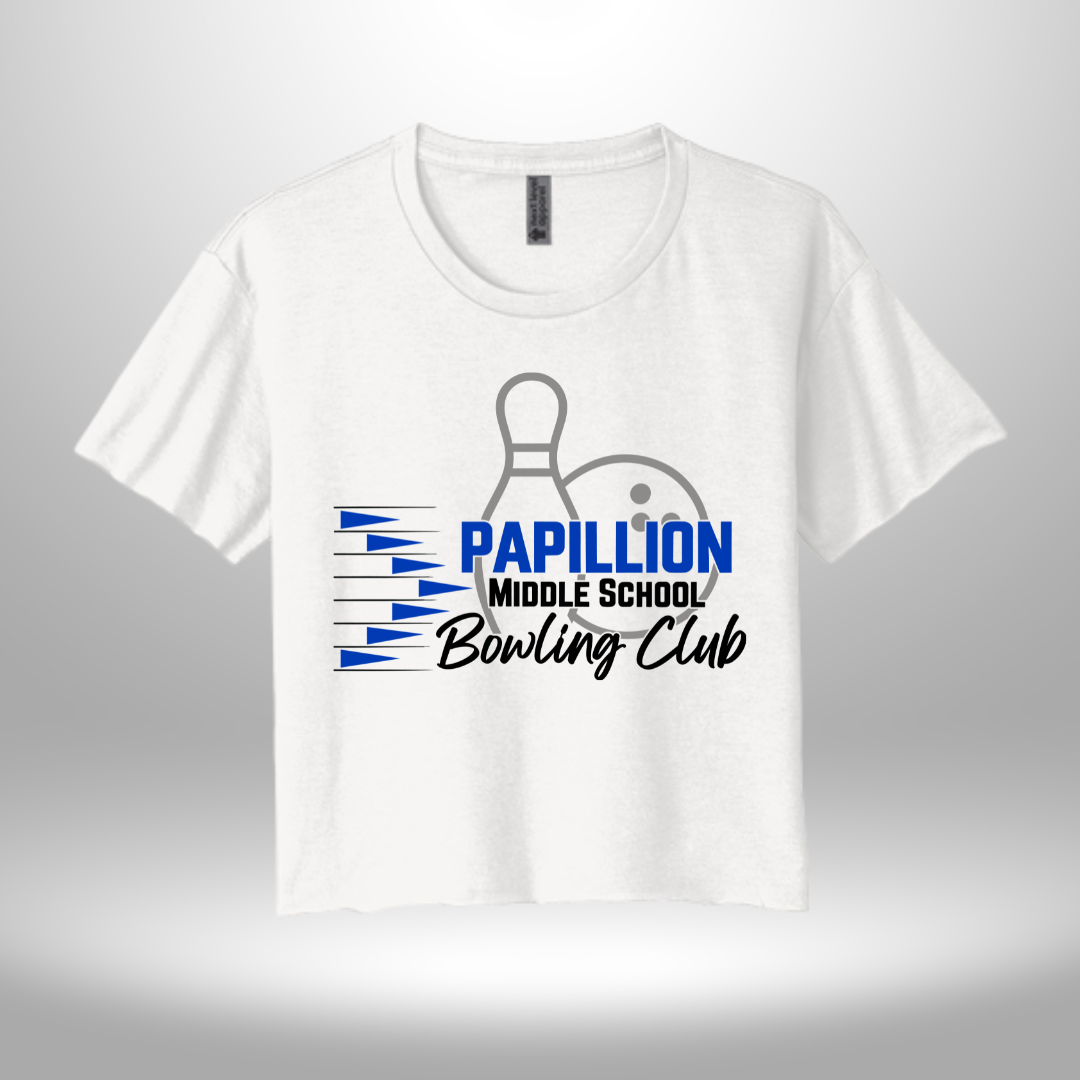 Papillion Middle School Bowling Women's Crop Tee