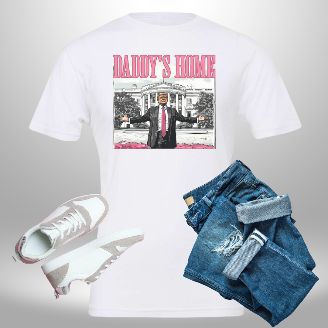 Donald Trump Daddy's Home Light Pink T-Shirt