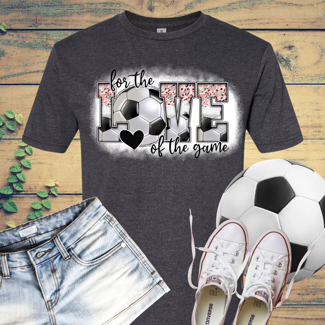 Soccer For the Love of the Game Leopard Bleached T-Shirt