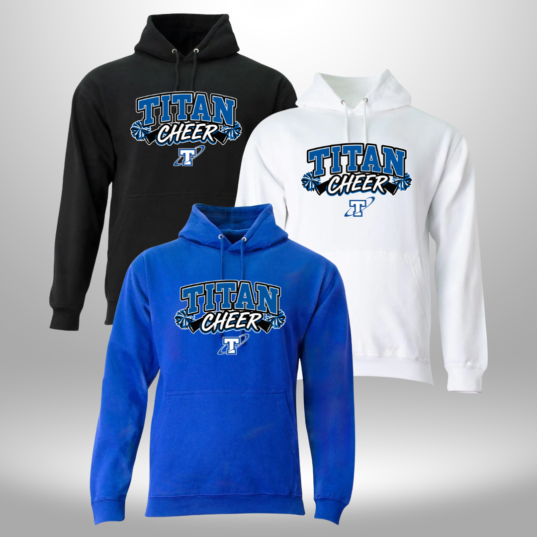 PAPILLION TITANS CHEER T-SHIRT, LONG SLEEVE T-SHIRT, SWEATSHIRT, OR HOODIE