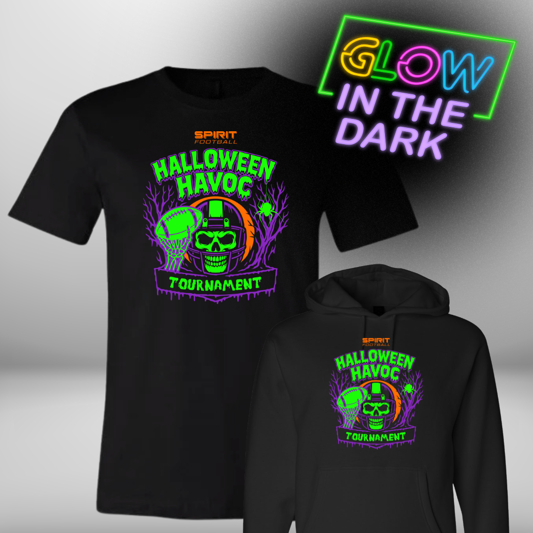 Spirit Football Glow In the Dark Halloween Havoc T-Shirt Or Hoodie