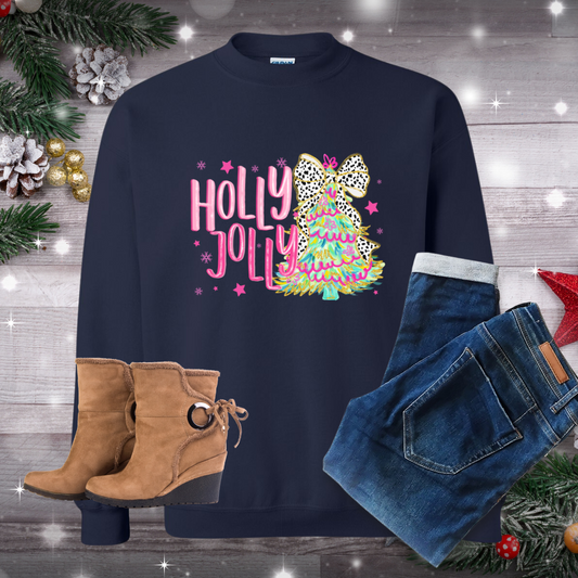 Holly Jolly Crew Neck Sweatshirt