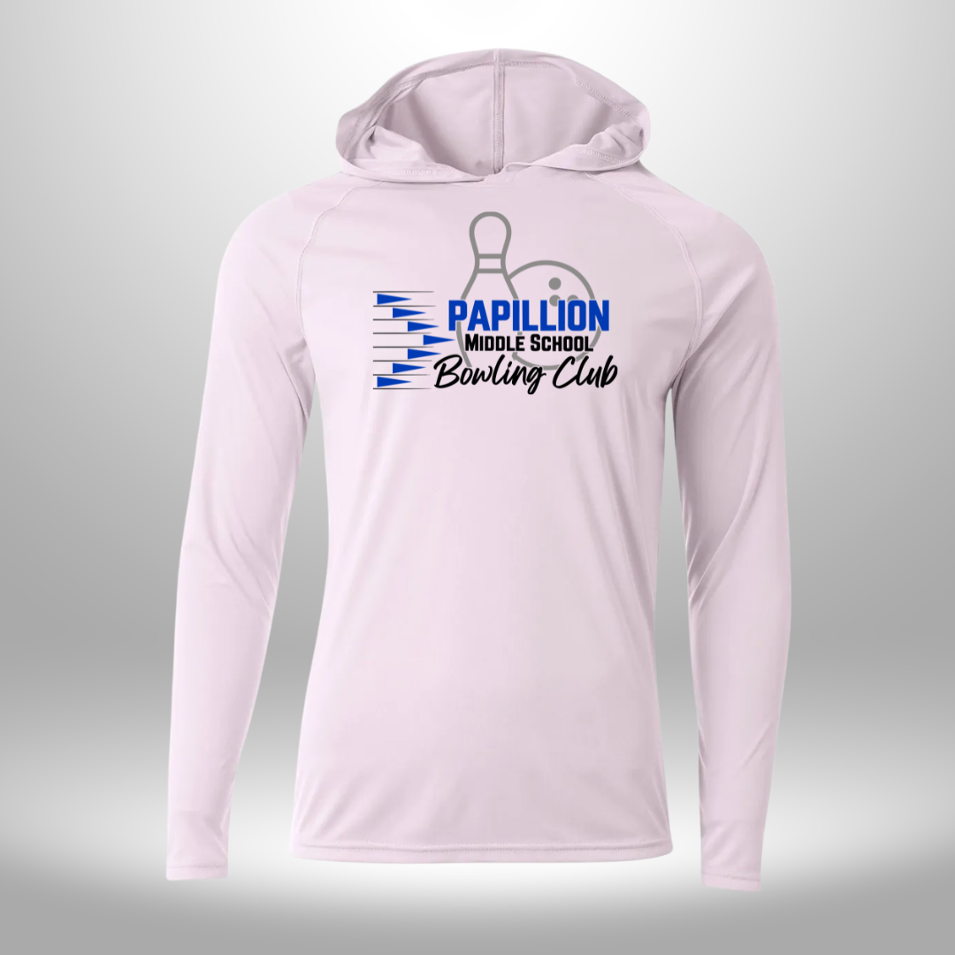 Papillion Middle School Bowling Long Sleeve Performance Hooded T-Shirt