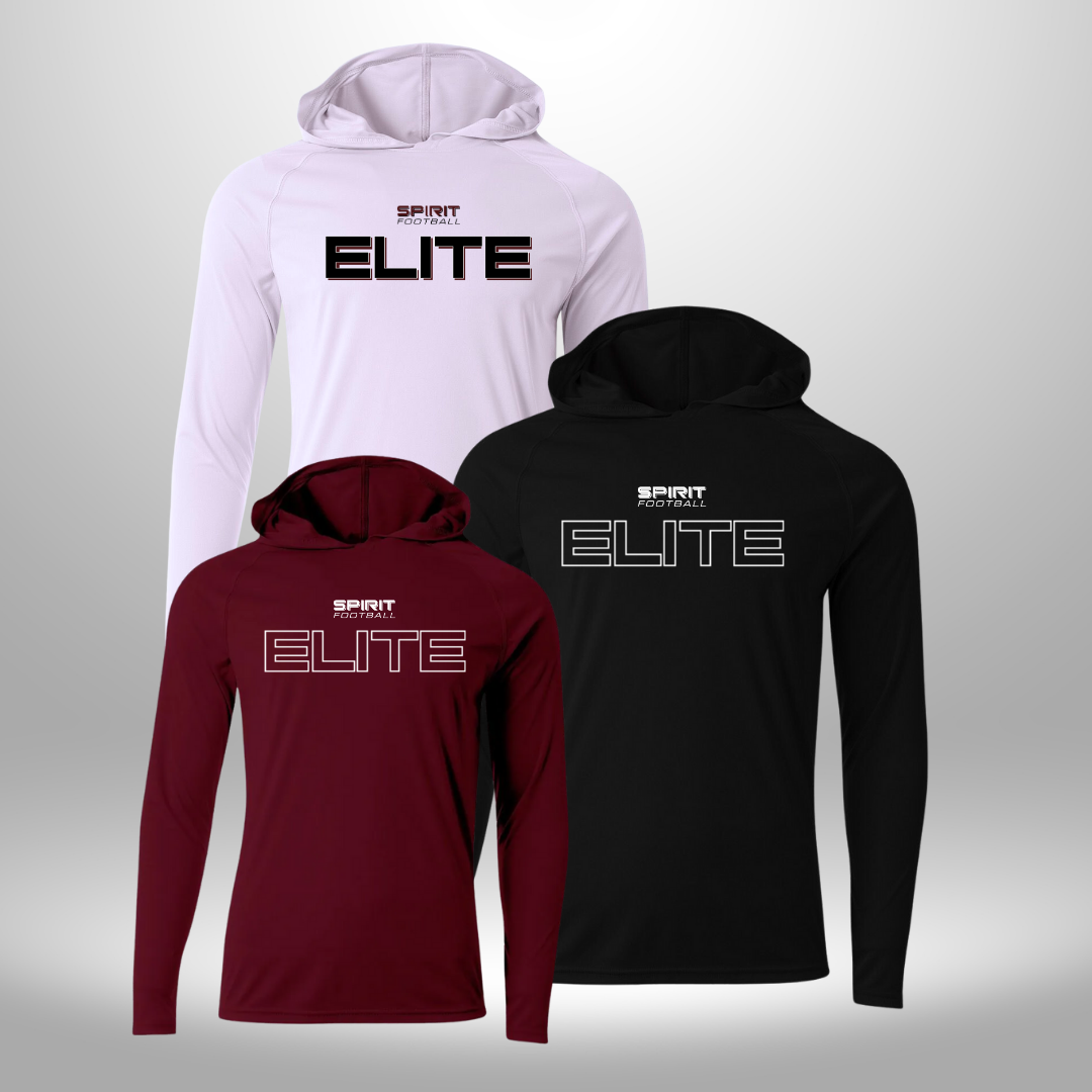 Spirit Football Elite Performance Long Sleeve Hooded T-Shirt