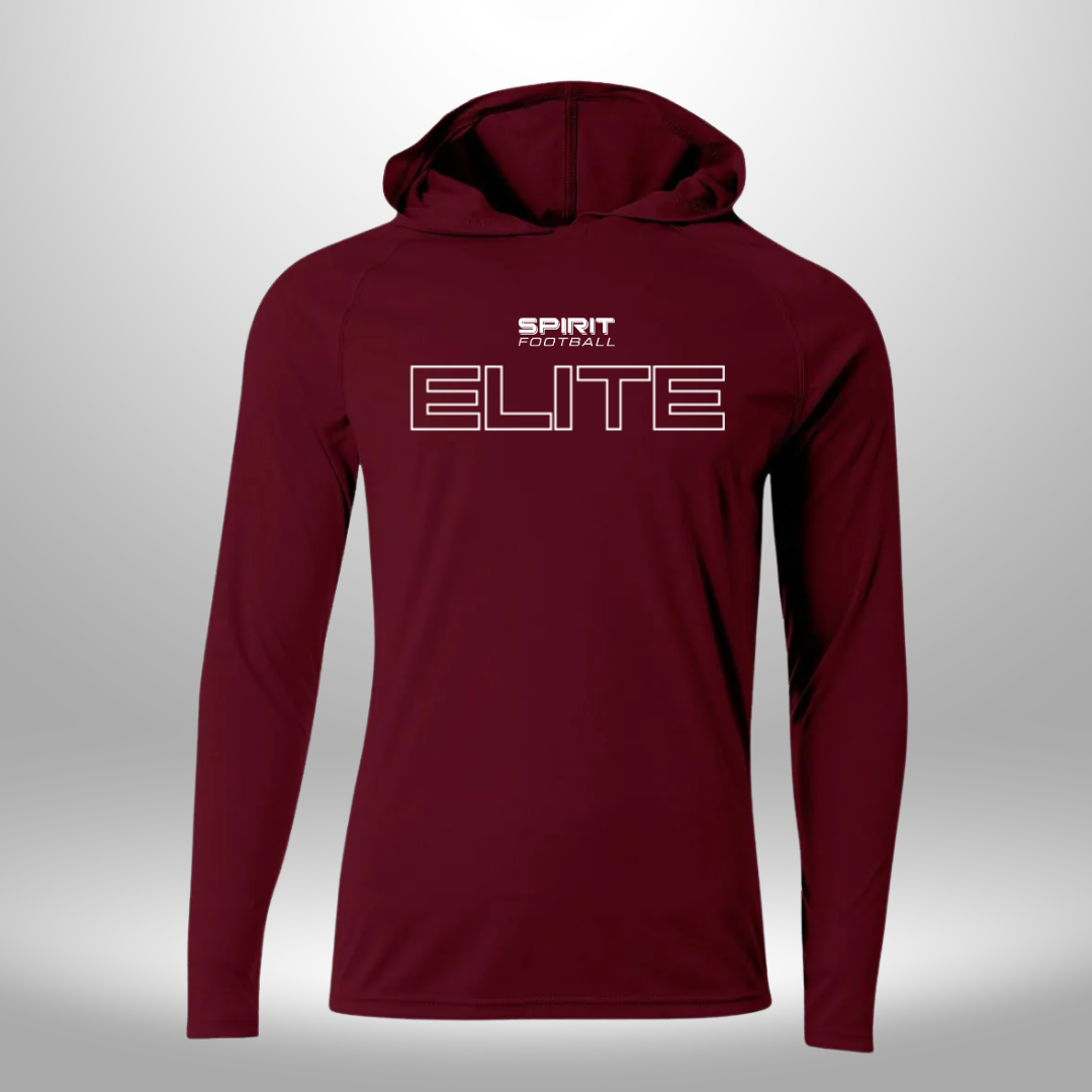 Spirit Football Elite Performance Long Sleeve Hooded T-Shirt