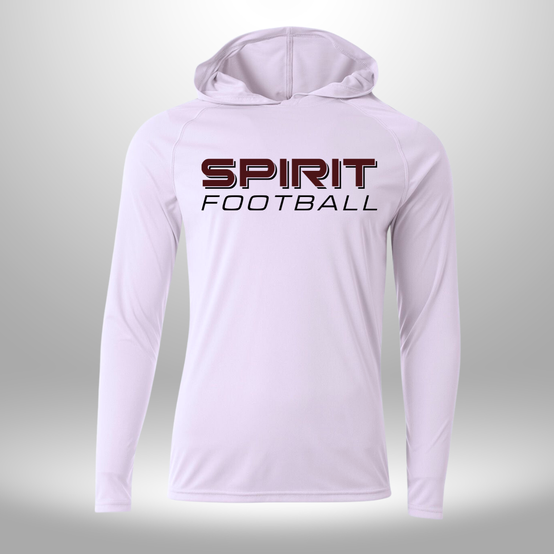 Spirit Football Performance Long Sleeve Hooded Tee
