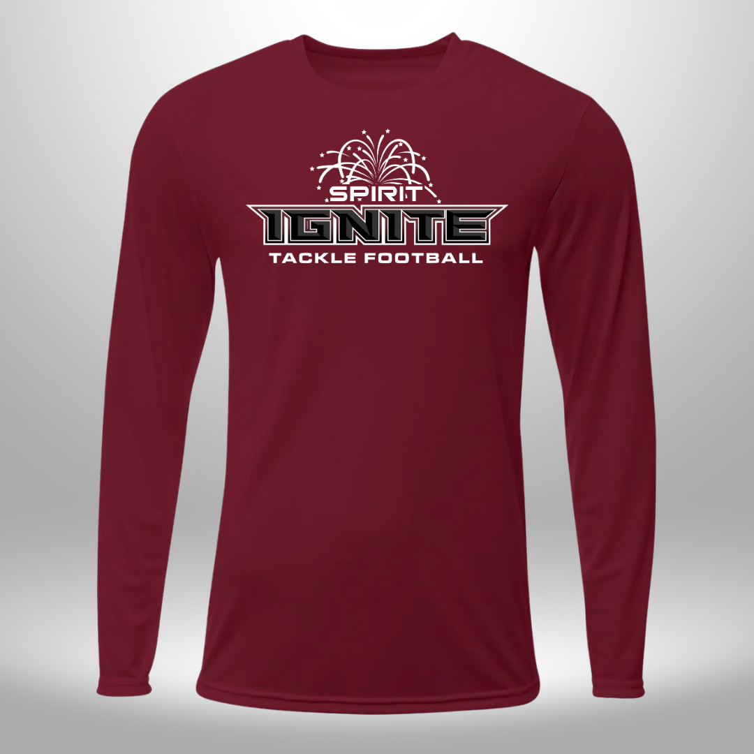Spirit Ignite Tackle Football Long Sleeve Performance T-Shirt