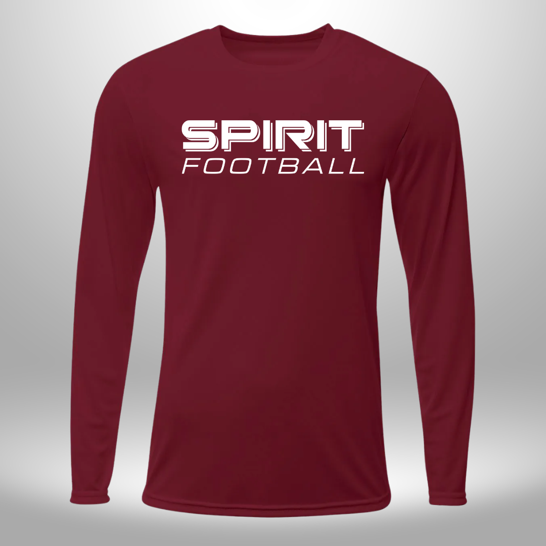 Spirit Football Long Sleeve Performance T-Shirt