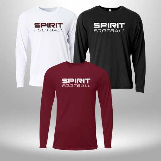 Spirit Football Long Sleeve Performance T-Shirt