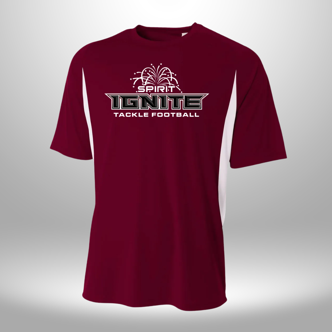 Spirit Ignite Tackle Football Performance Color Block T-Shirt