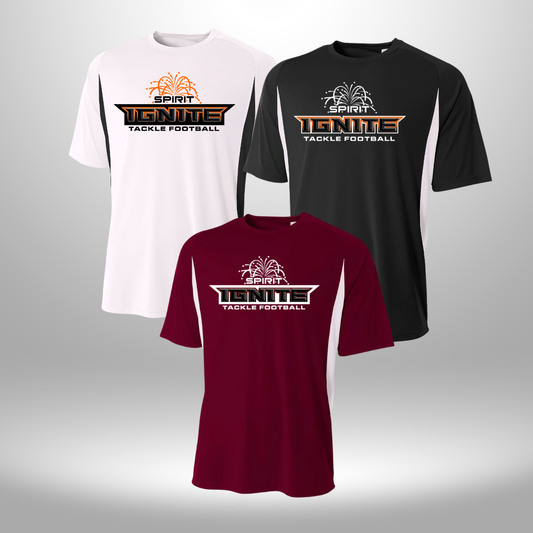 Spirit Ignite Tackle Football Performance Color Block T-Shirt