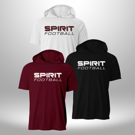 Spirit Football Performance Short Sleeve Hooded Tee
