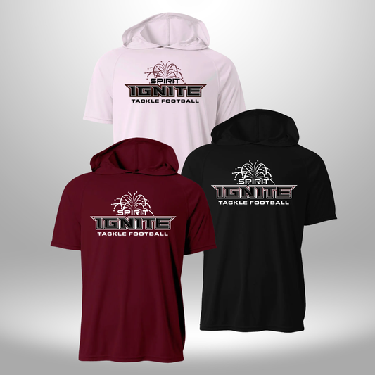 Spirit Football Ignite Performance Short Sleeve Hooded