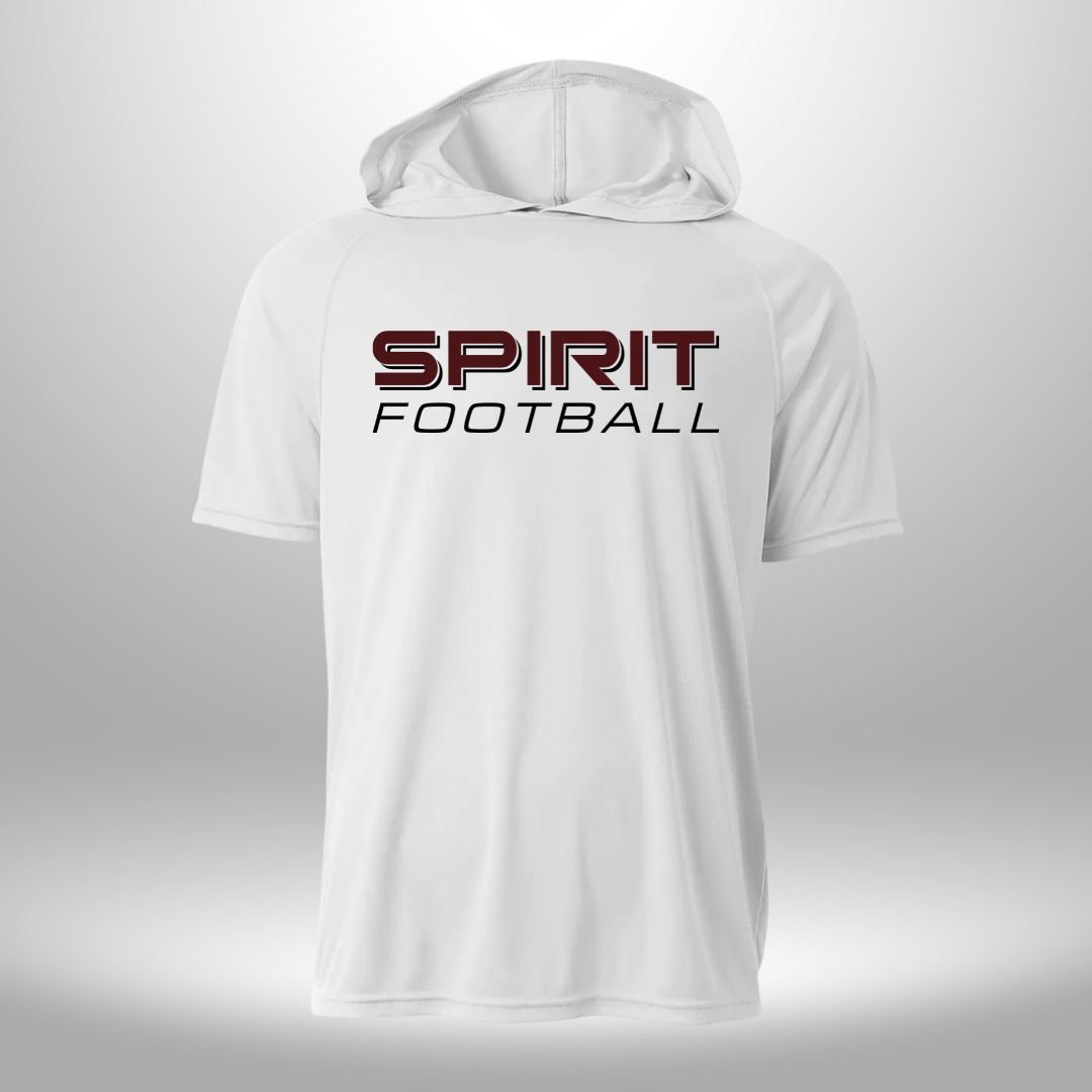 Spirit Football Performance Short Sleeve Hooded Tee