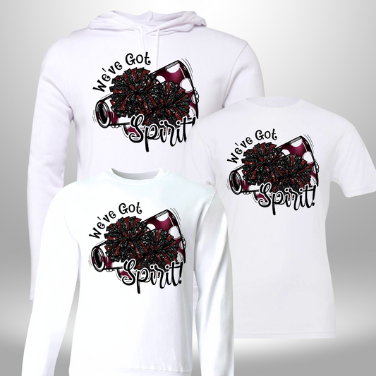 Spirit Ignite Tackle Football We've Got Spirit GLITTER T-Shirt, Crew Neck or Hoodie