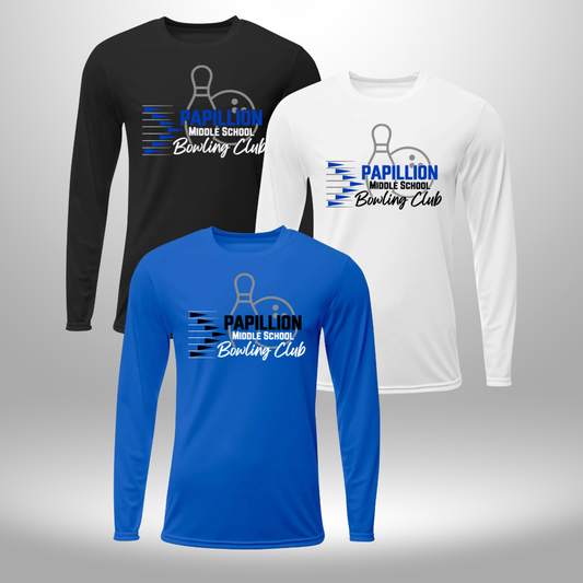 Papillion Middle School Bowling Long Sleeve Performance T-Shirt