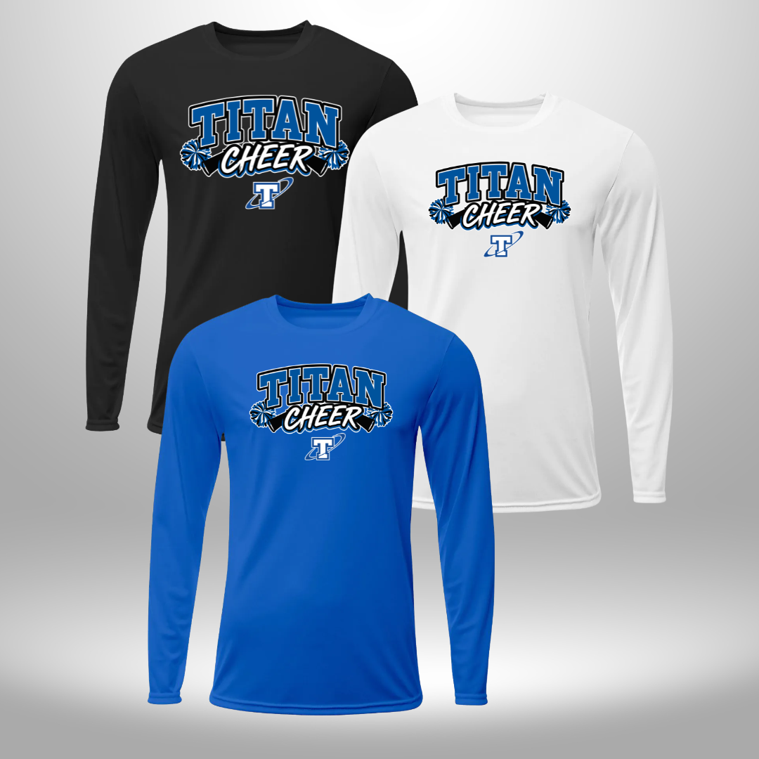 PAPILLION TITANS CHEER T-SHIRT, LONG SLEEVE T-SHIRT, SWEATSHIRT, OR HOODIE