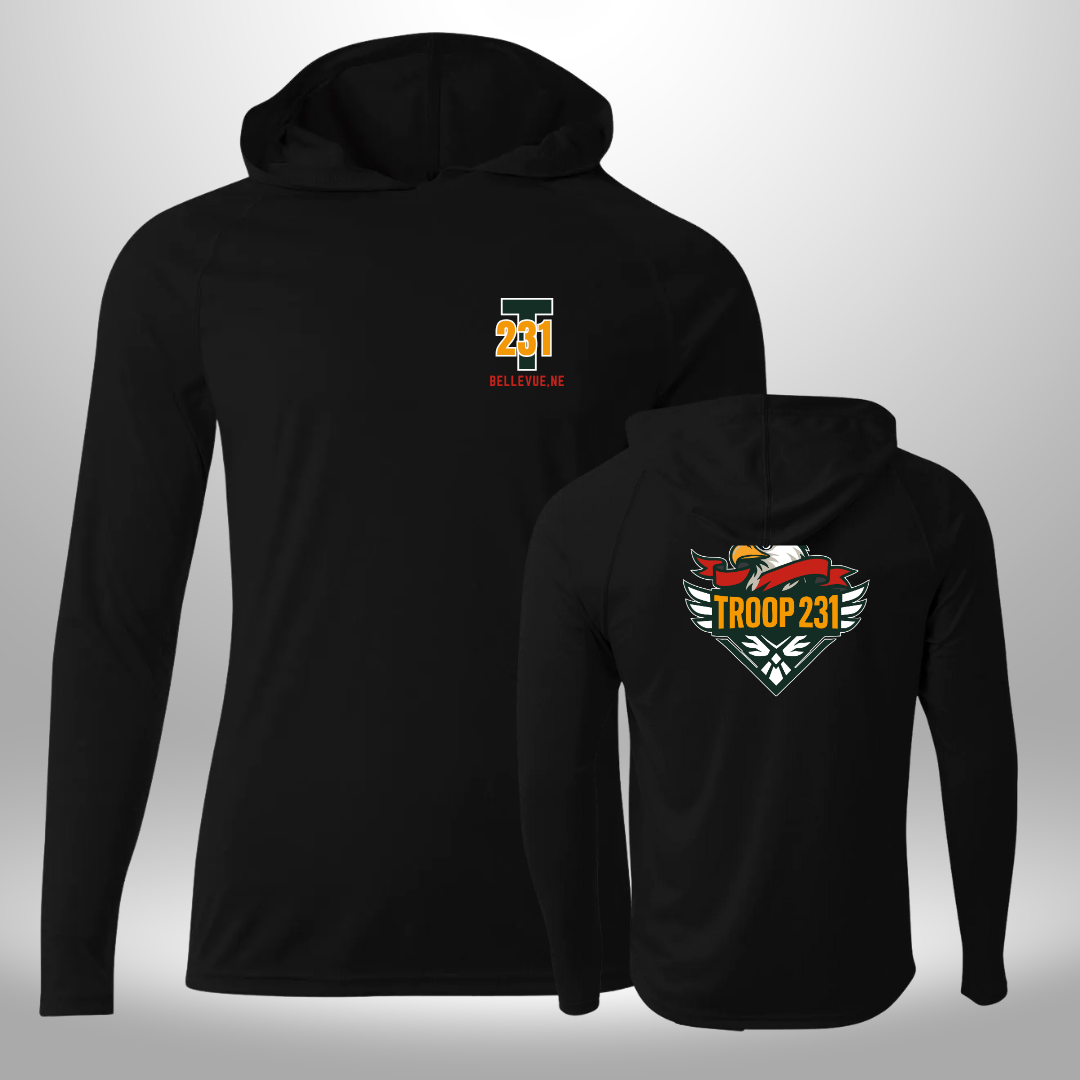 TROOP 231 Long Sleeve Performance Hooded T-Shirt