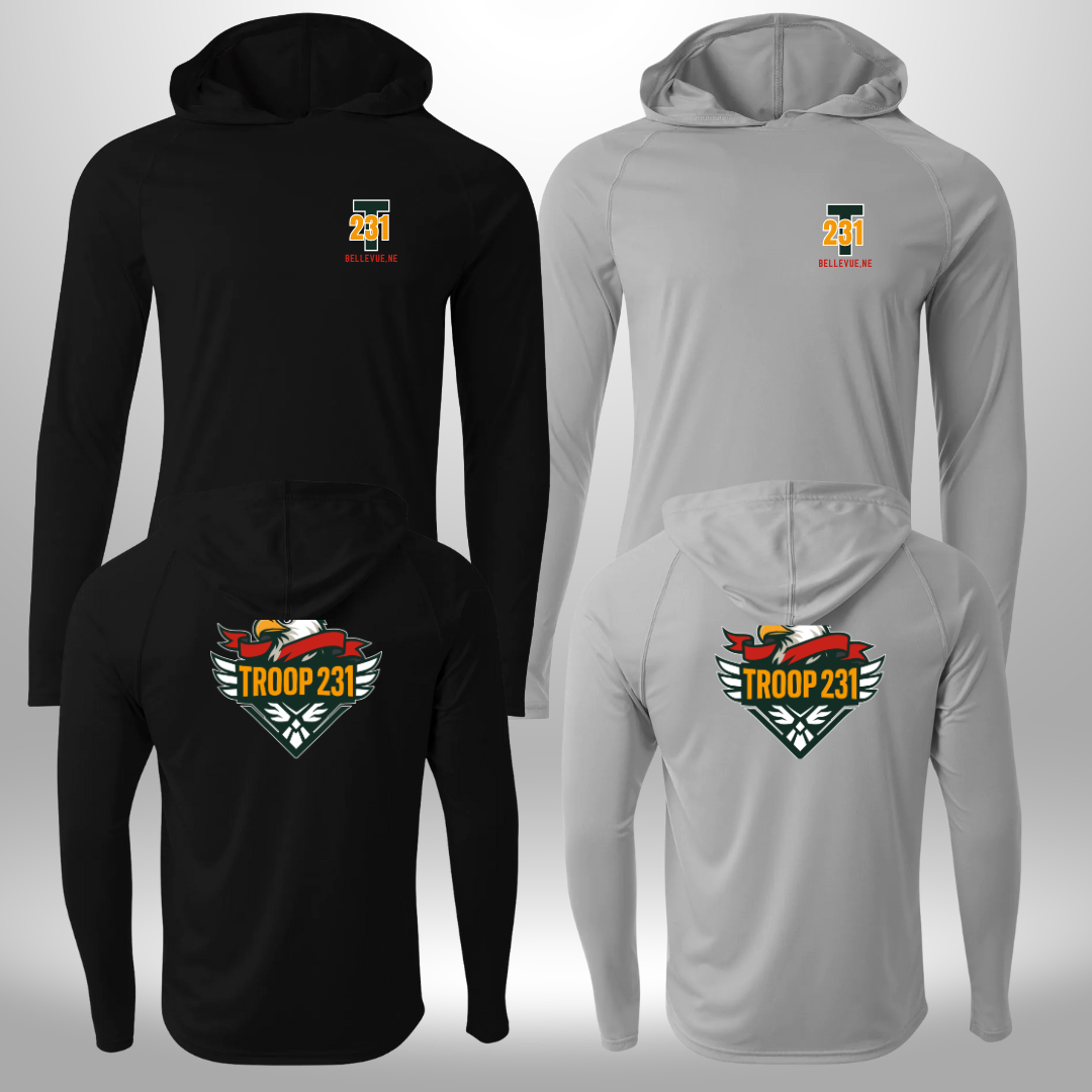 TROOP 231 Long Sleeve Performance Hooded T-Shirt