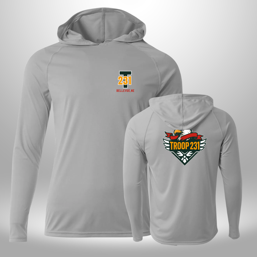 TROOP 231 Long Sleeve Performance Hooded T-Shirt