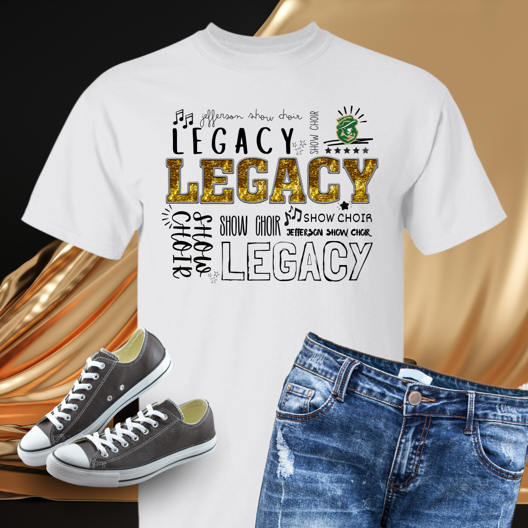 Jefferson Legacy Show Choir Word Collage T-Shirt