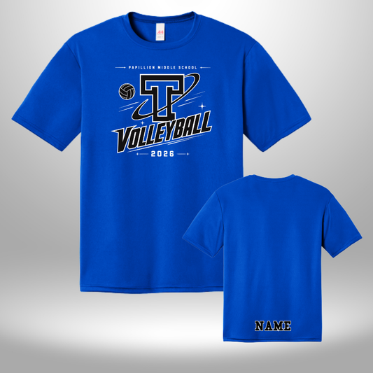 PAPILLION MIDDLE SCHOOL VOLLEYBALL PERFORMANCE TSHIRT