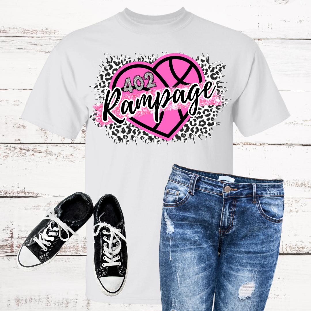 402 Rampage Basketball Leopard T-Shirt