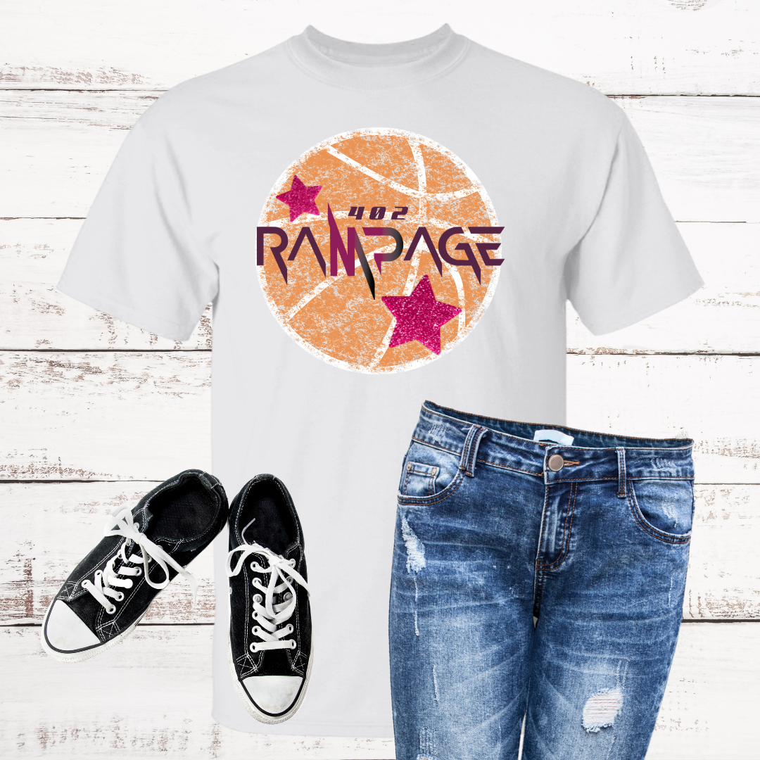 402 Rampage Basketball Logo T-Shirt